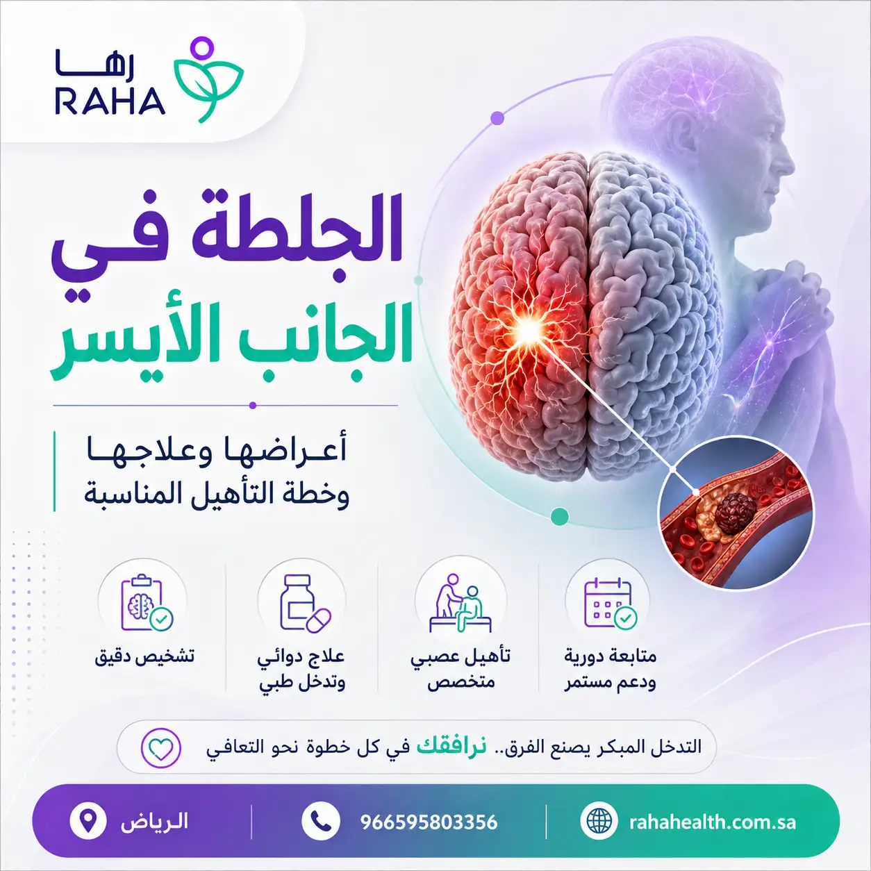 علاج الجلطة في الجانب الأيسر